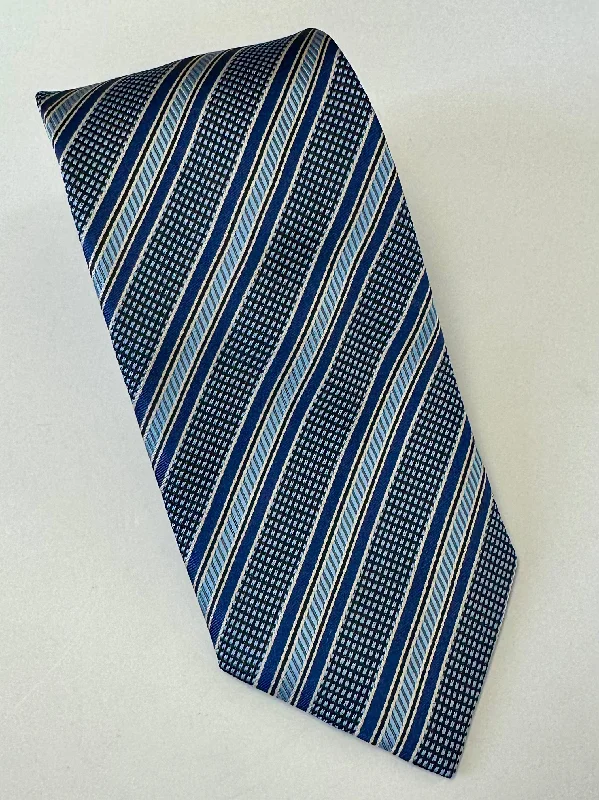 David Donahue Tie - Blue Stripes Lumberjack