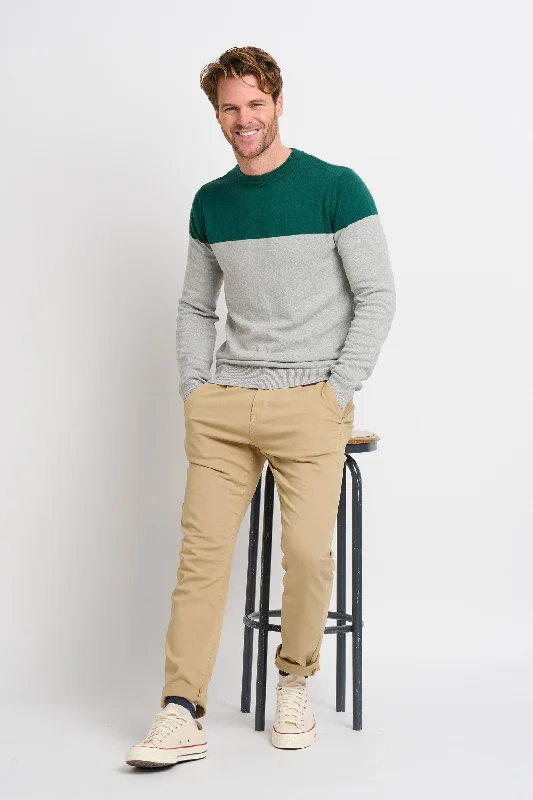 Colour Block Crew Neck Jumper Vacation