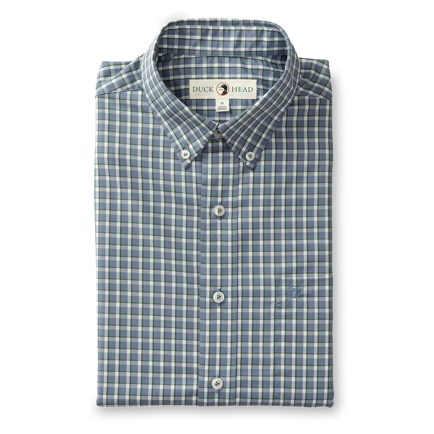 Duck Head Harrell Plaid Poplin Sport Shirt Modern Men's Tech