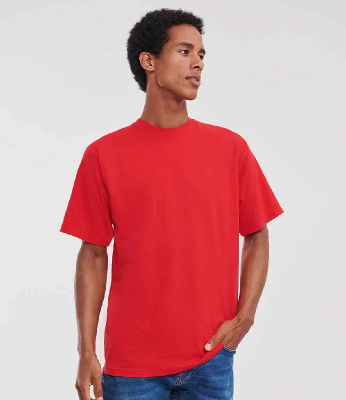 Russell Classic Ringspun T-Shirt | Bright Red Sleek Men's Contemporary 