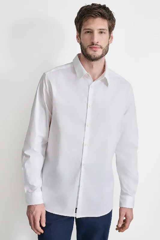 Long Sleeve Button Down Monochromatic Office Style