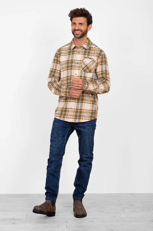 Khaki Checked Shirt Dynamic Men's Moto