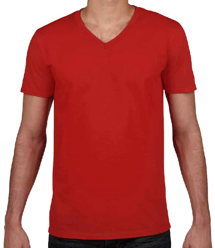 Gildan SoftStyle® V Neck T-Shirt | Red Artistic Men's Avant