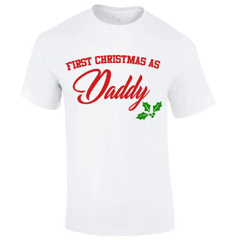 First Christmas As Daddy T-Shirt (MRK X) Elegant Men's Cashmere