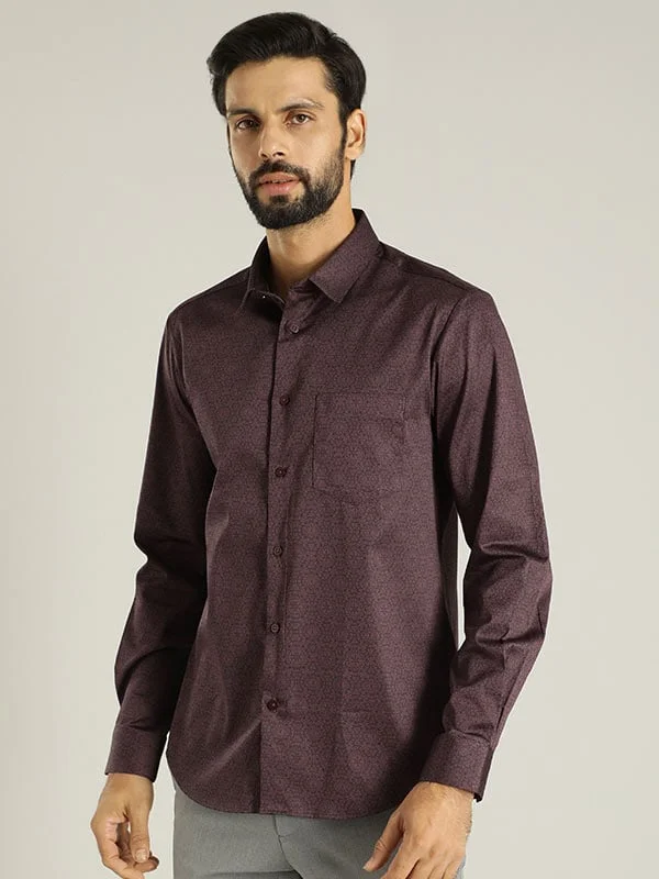 Men Printed Full Sleeve Cotton Stretch Shirt Street