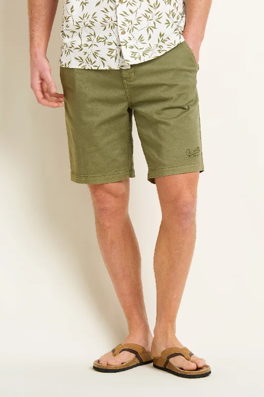 Khaki Chino Short Youthful Men's Pop