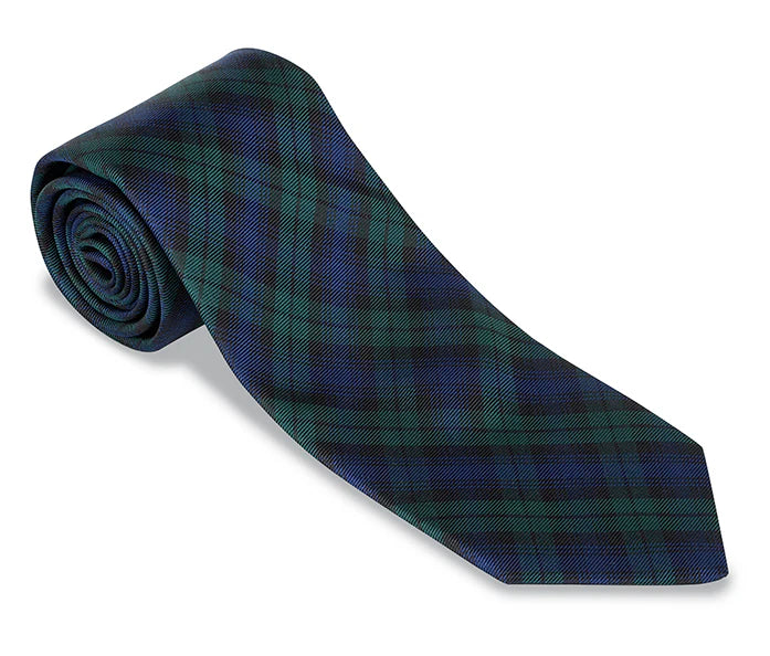 R Hanauer Tie - Black Watch Tartan Hip Men's Urban