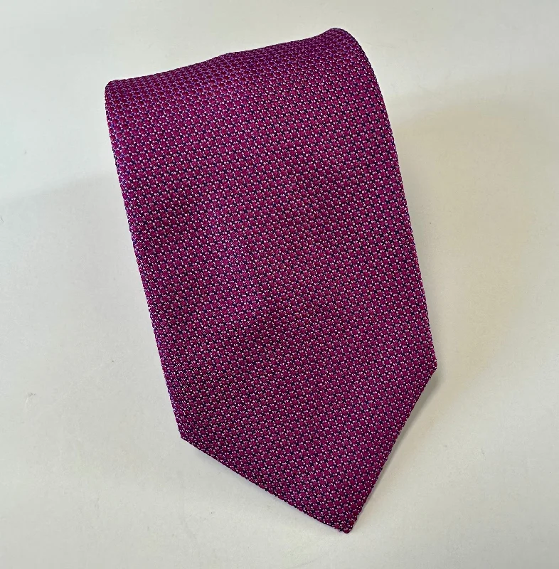 David Donahue Tie - Berry Grid Relaxed Men's Australian 