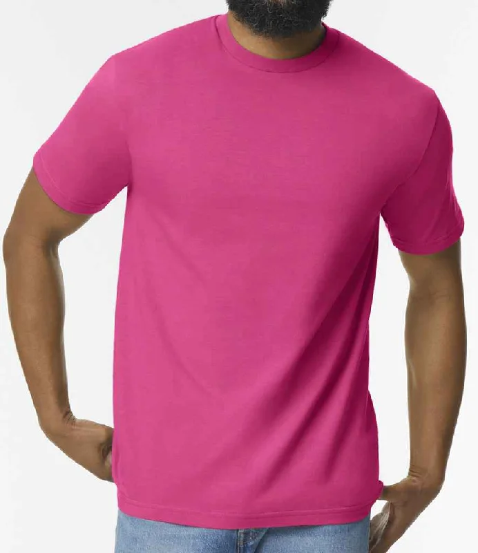 Gildan SoftStyle® Midweight T-Shirt | Heliconia Polished Men's Satin