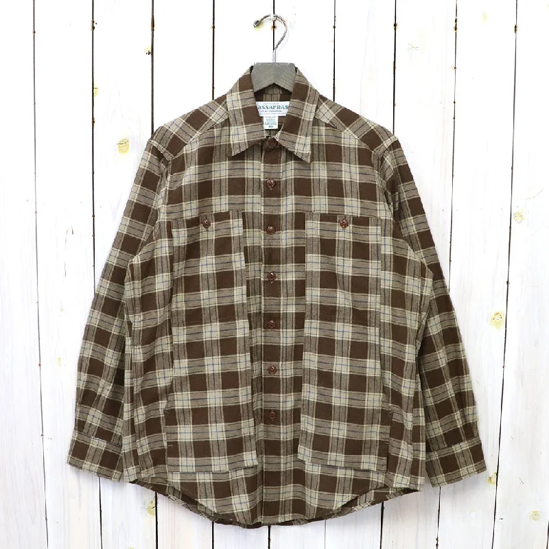 SASSAFRAS『FEEL SUN HALF(C/W HERRINGBONE)』(BROWN) Stylish Men's Neon