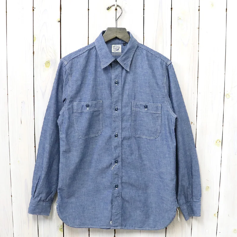 orSlow『SLIM FIT WORK SHIRT』(CHAMBRAY) Unique Men's Upcycled