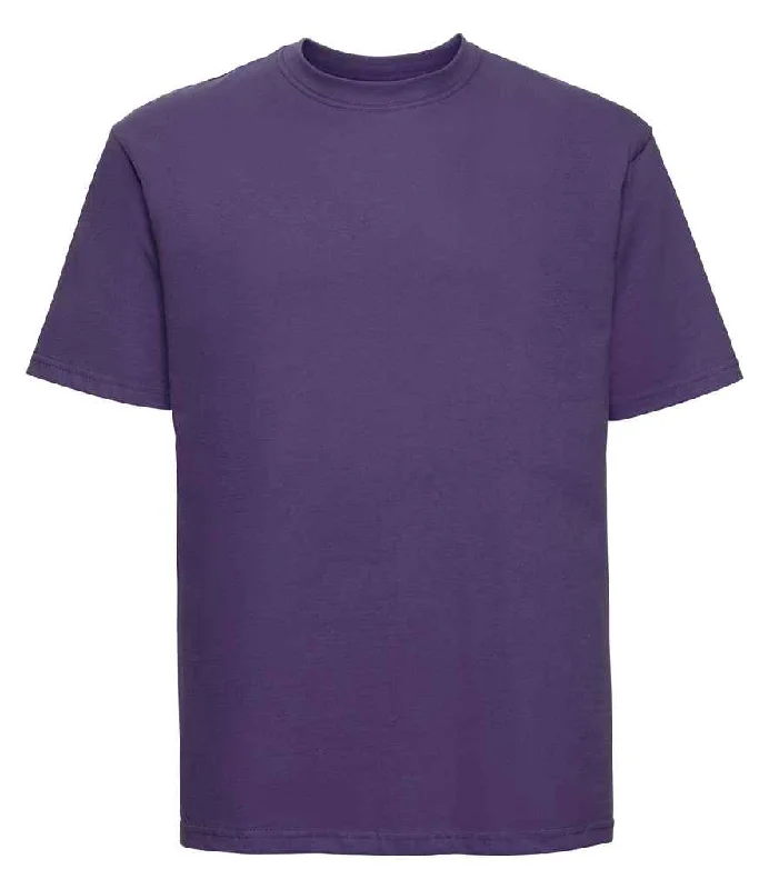 Russell Classic Ringspun T-Shirt | Purple Polished Men's Silk