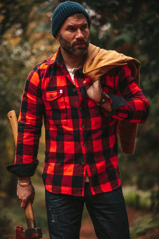 YUKON Flannel Field Shirt Red Dapper Men's 1920S