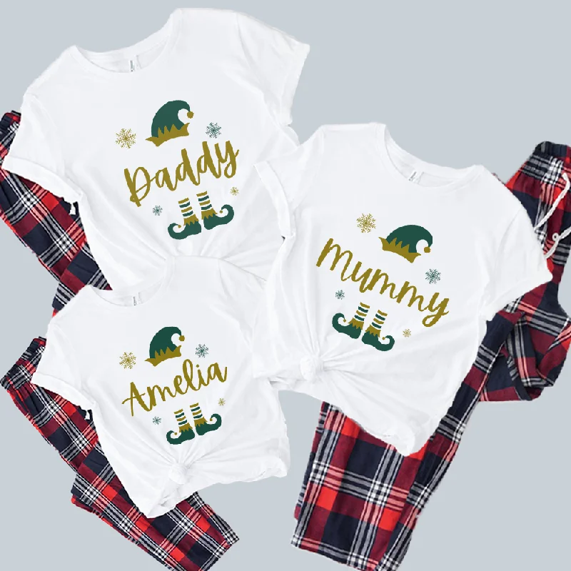 Elf Family Yuletide Pyjama Tee & Pant Set Masculine Men's 