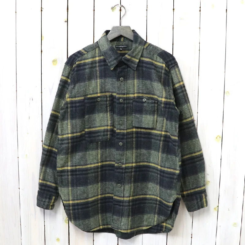 ENGINEERED GARMENTS『Work Shirt-Cotton Plaid Flannel』(Yellow/Grey) Cool Men's Distressed