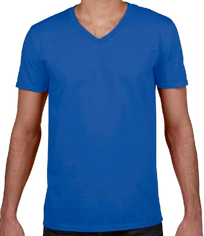 Gildan SoftStyle® V Neck T-Shirt | Royal Blue Dapper Men's 1920S