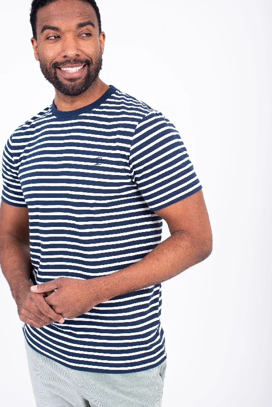 Navy Stripe Tee Streetwear Style