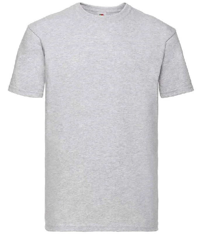 Fruit of the Loom Super Premium T-Shirt | Heather Grey Trendy Men's Oversized