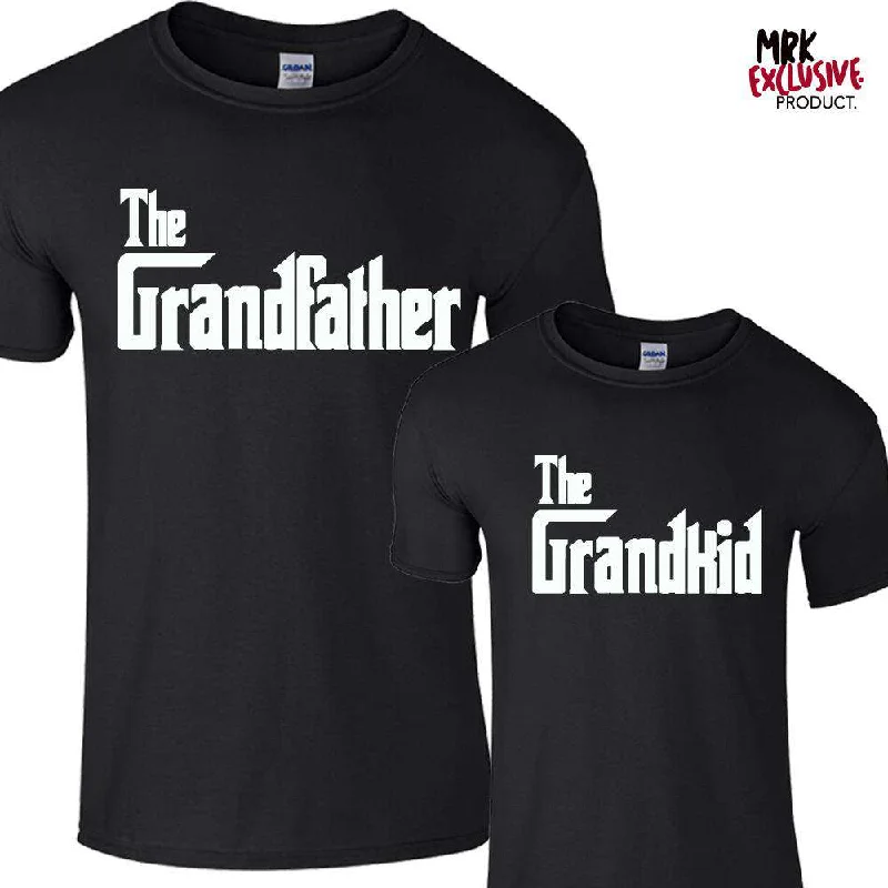 The Grandfather/Grandkid Mob Black Tees (MRK X) Refined Men's Classic 