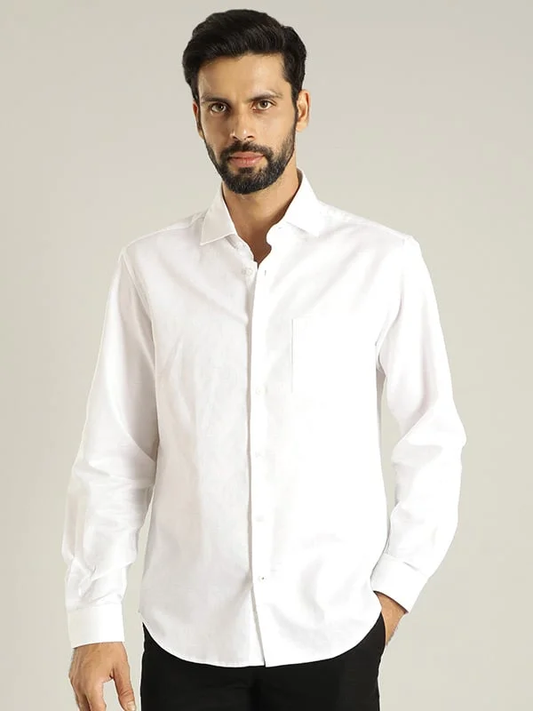 Men Printed Full Sleeve Linen Shirt Refined Men's Hand