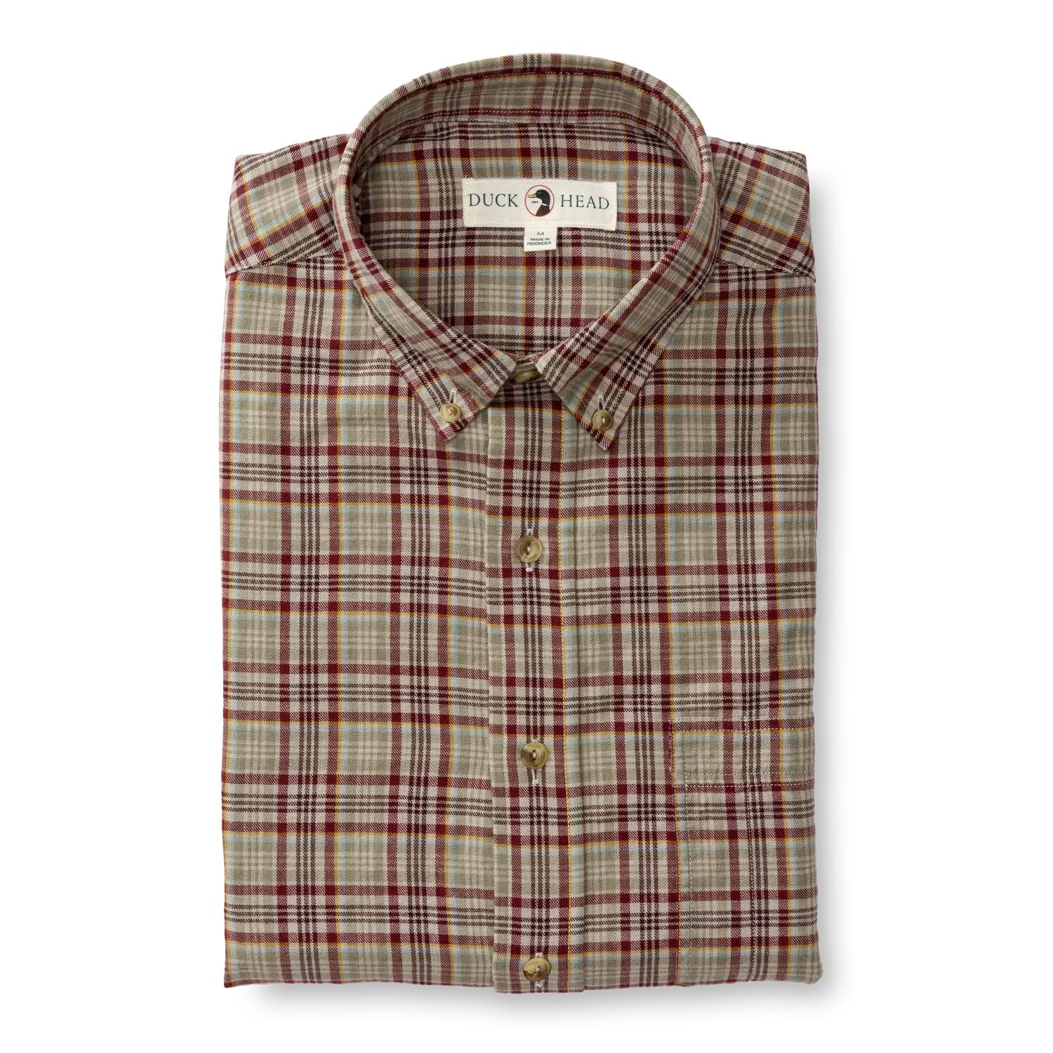 Duck Head Westfall Plaid Twill Sport Shirt Youthful Men's Anime