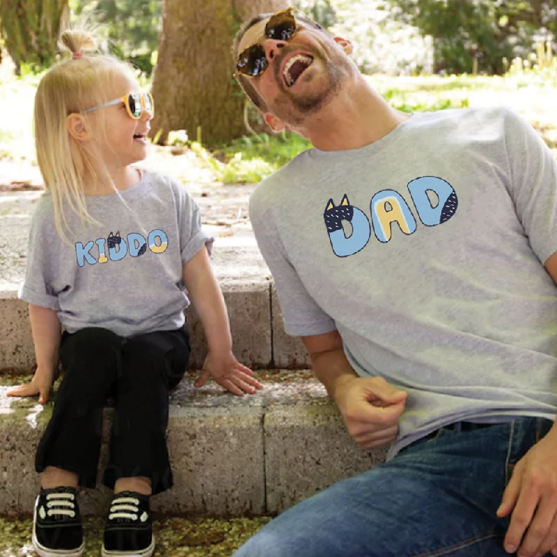 Puppy Dog - Dad and Kiddo Matching T-Shirts Youthful Men's Pop