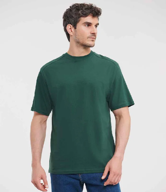 Russell Heavyweight T-Shirt | Bottle Green Earthy Men's Sustainable 