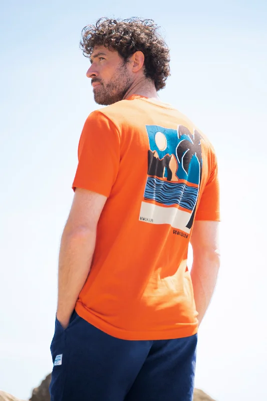 Landscape Lino Orange Tee Streetwear Style