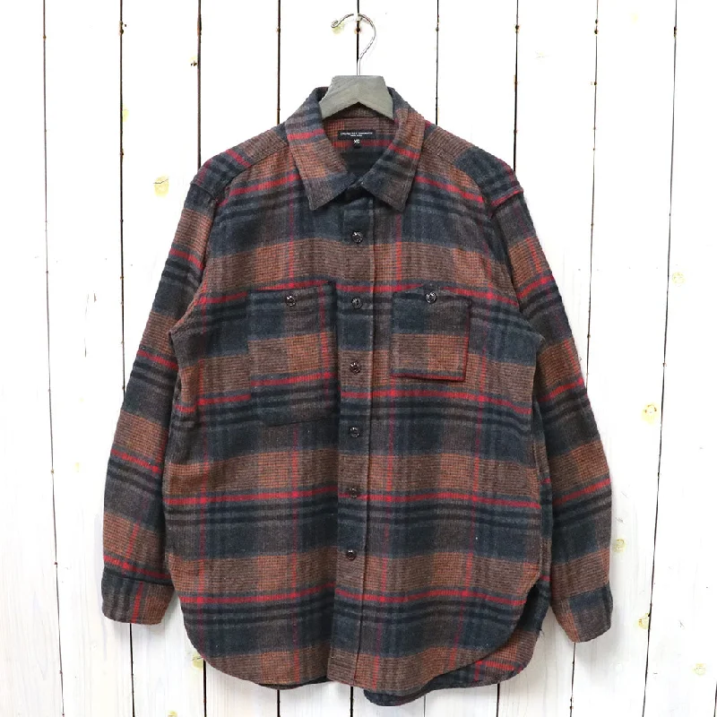 ENGINEERED GARMENTS『Work Shirt-Cotton Plaid Flannel』(Orange/Red) Refined Men's Velvet