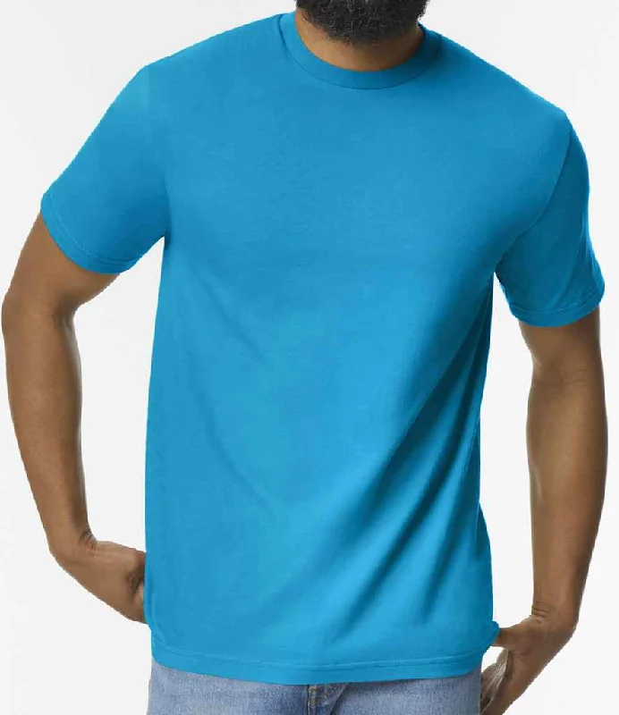 Gildan SoftStyle® Midweight T-Shirt | Sapphire Blue Edgy Men's Punk