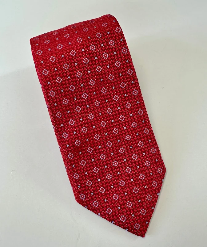 David Donahue Tie - Red/Sky Diamonds Cool Men's Skate