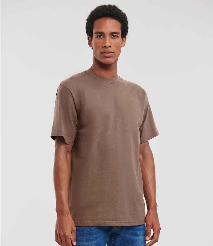 Russell Classic Ringspun T-Shirt | Mocha Relaxed Men's Australian 