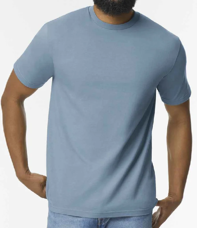 Gildan SoftStyle® Midweight T-Shirt | Stone Blue Luxurious Men's High