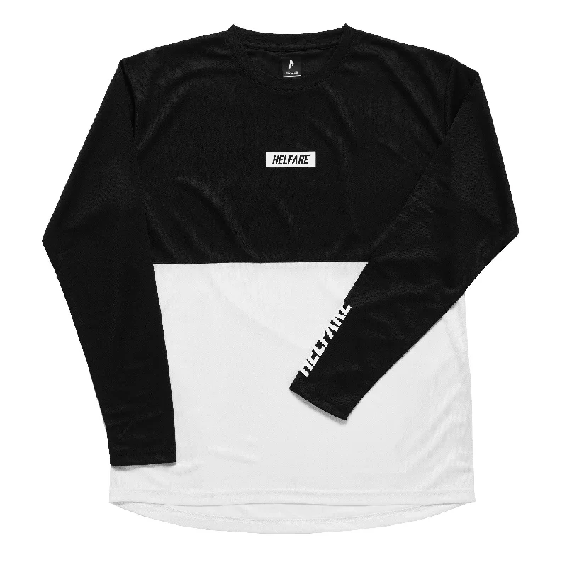 Cadence Long Sleeve Jersey | Black & White Trendy Men's Bucket