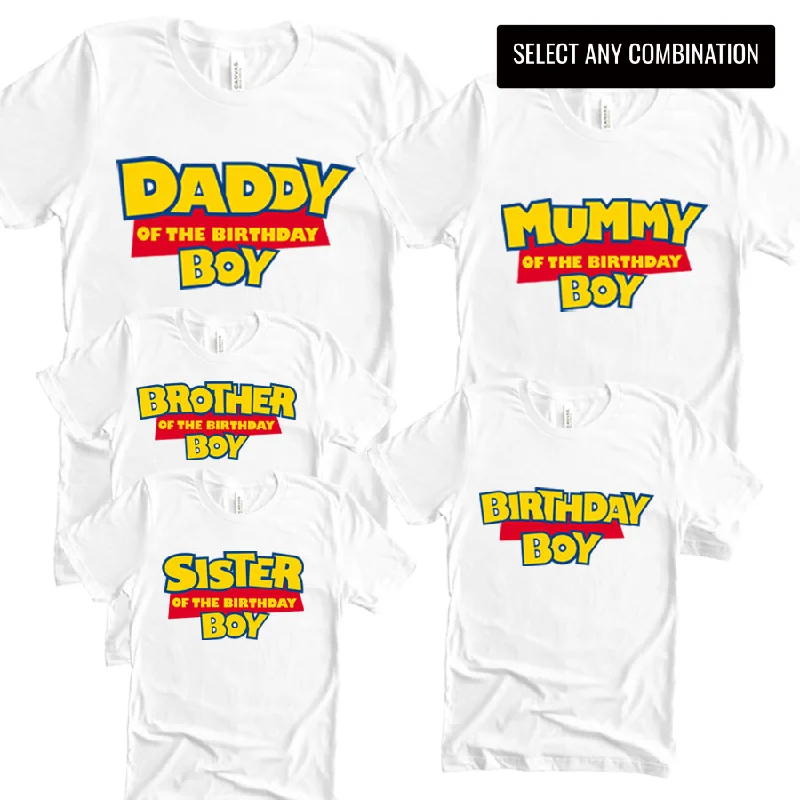 Toy Inspired Daddy/Mummy & Siblings Birthday Boy Matching Tees Artistic Men's Hand