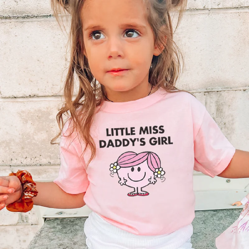 Little Miss Daddy's Girl Kids Character T-Shirt Unique Men's Patch