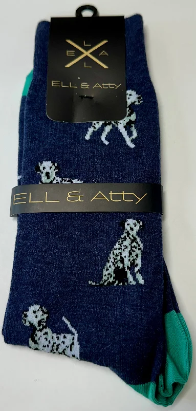 Ell & Atty Dress Socks - Dalmatians Masculine Men's 