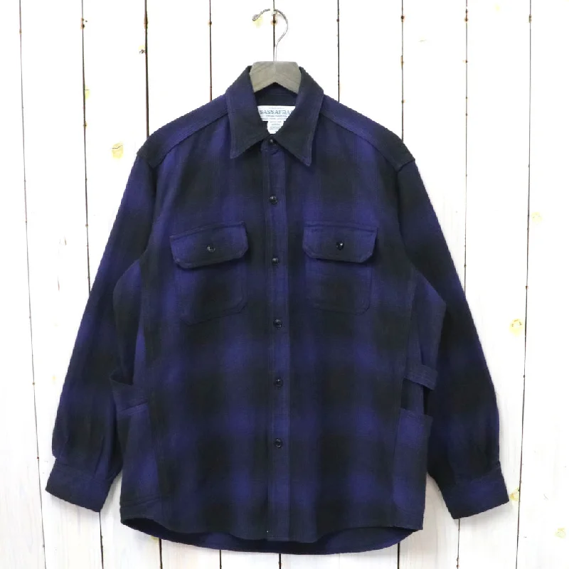 SASSAFRAS『GARDENER SHIRT(OMBRE CHECK)』(BLUE) Business