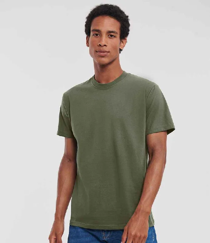 Russell Classic Ringspun T-Shirt | Olive Green Organic