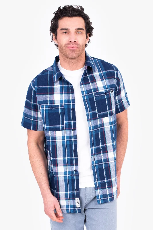 Navy Check Shirt Hip Men's Urban