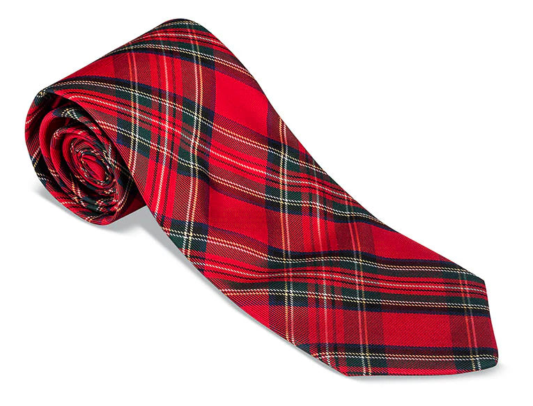 R Hanauer Tie - Prince of Wales Tartan Organic