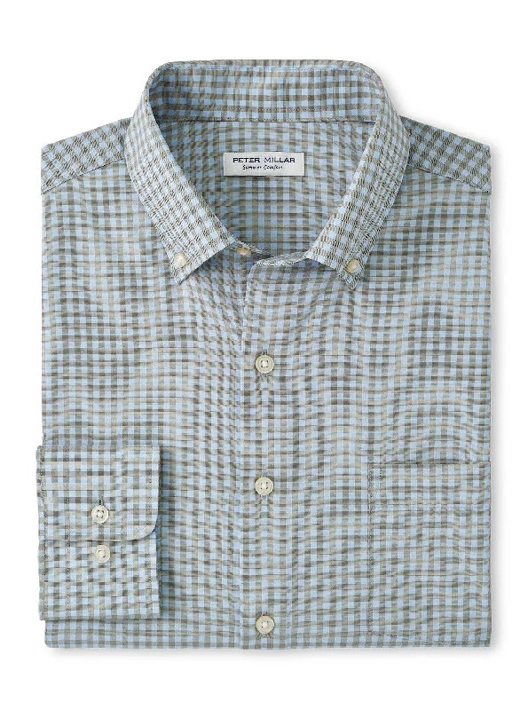 Peter Millar Murray Poplin Sport Shirt Trendy Men's Scandinavian