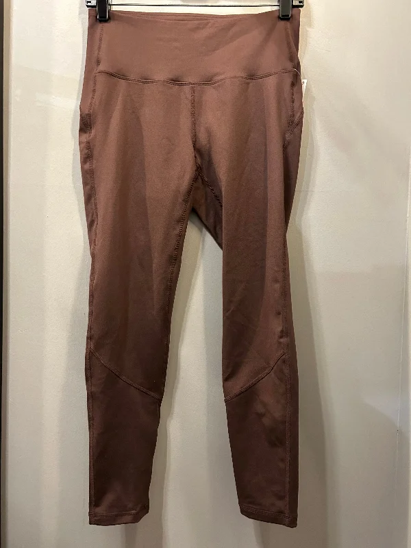 Athletic Leggings By Zella In Brown, Size: 8 Sleek Men's Contemporary 