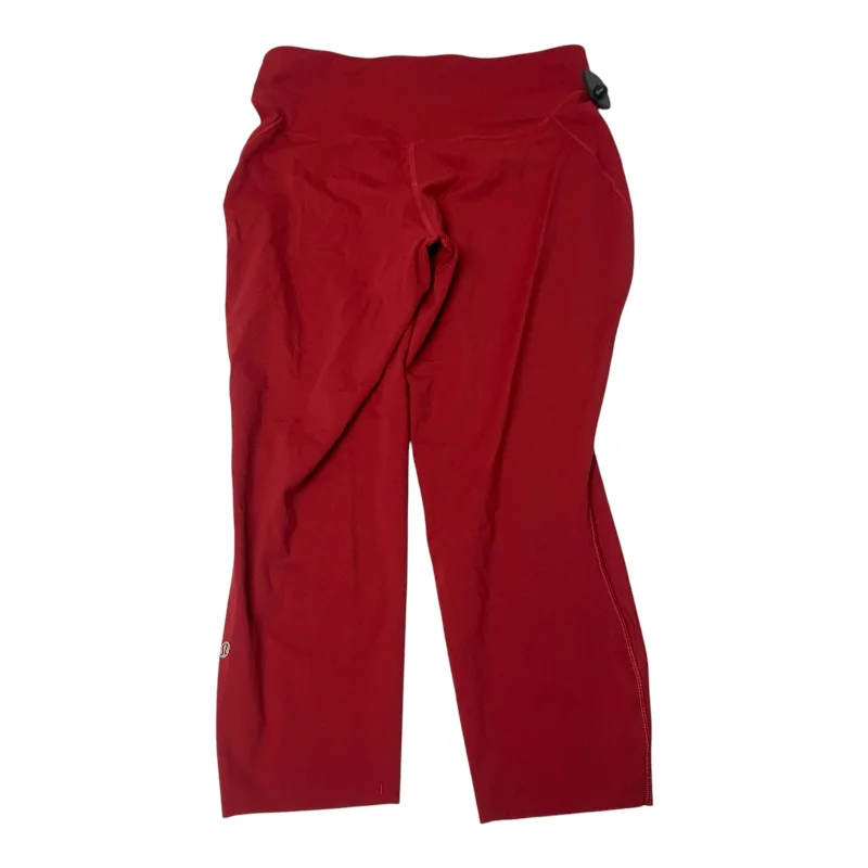 Athletic Leggings By Lululemon In Red, Size: L Gym