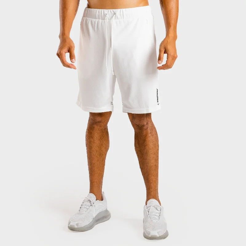 Flux Basketball Shorts - White Youthful Men's Anime