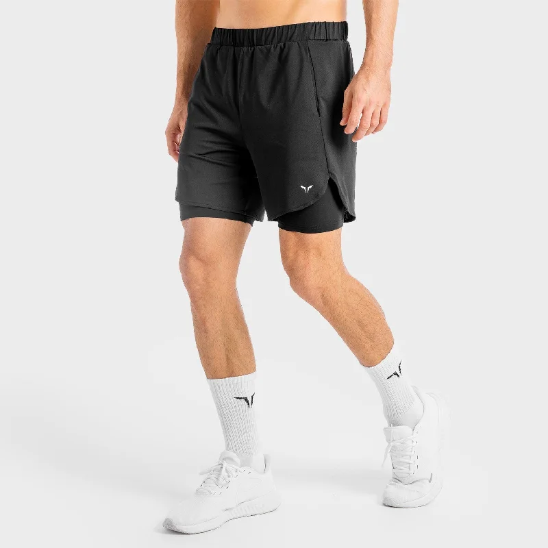 Core Mesh 2-in-1 Shorts - Onyx Cozy Men's Winter