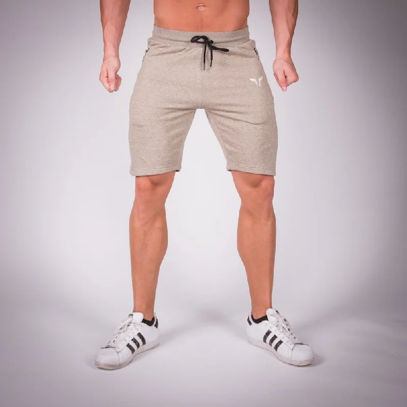 Ribbed Shorts - Melange Olive Casual Men's Short