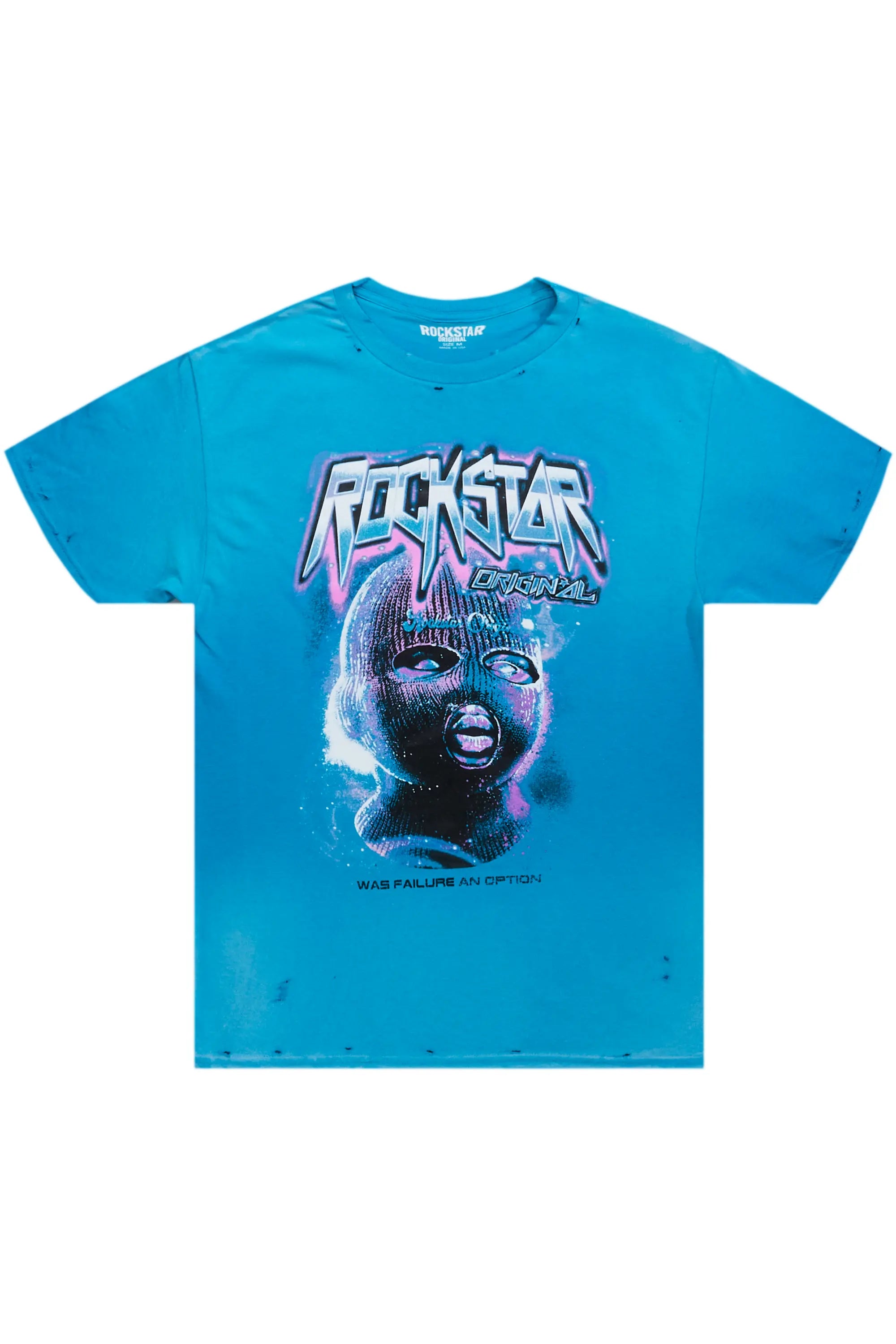 Ganen Teal Graphic T-Shirt Artistic Men's Avant