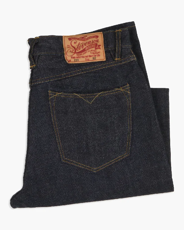 Stevenson Overall Co. Carmel 220 Regular Tapered 14oz Selvedge Mens Jeans - Indigo One Wash Sharp Men's Italian