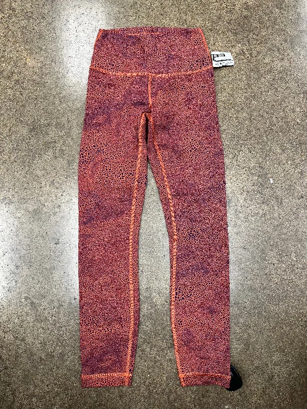 Athletic Leggings By Lululemon In Blue & Orange, Size: 4 Laid